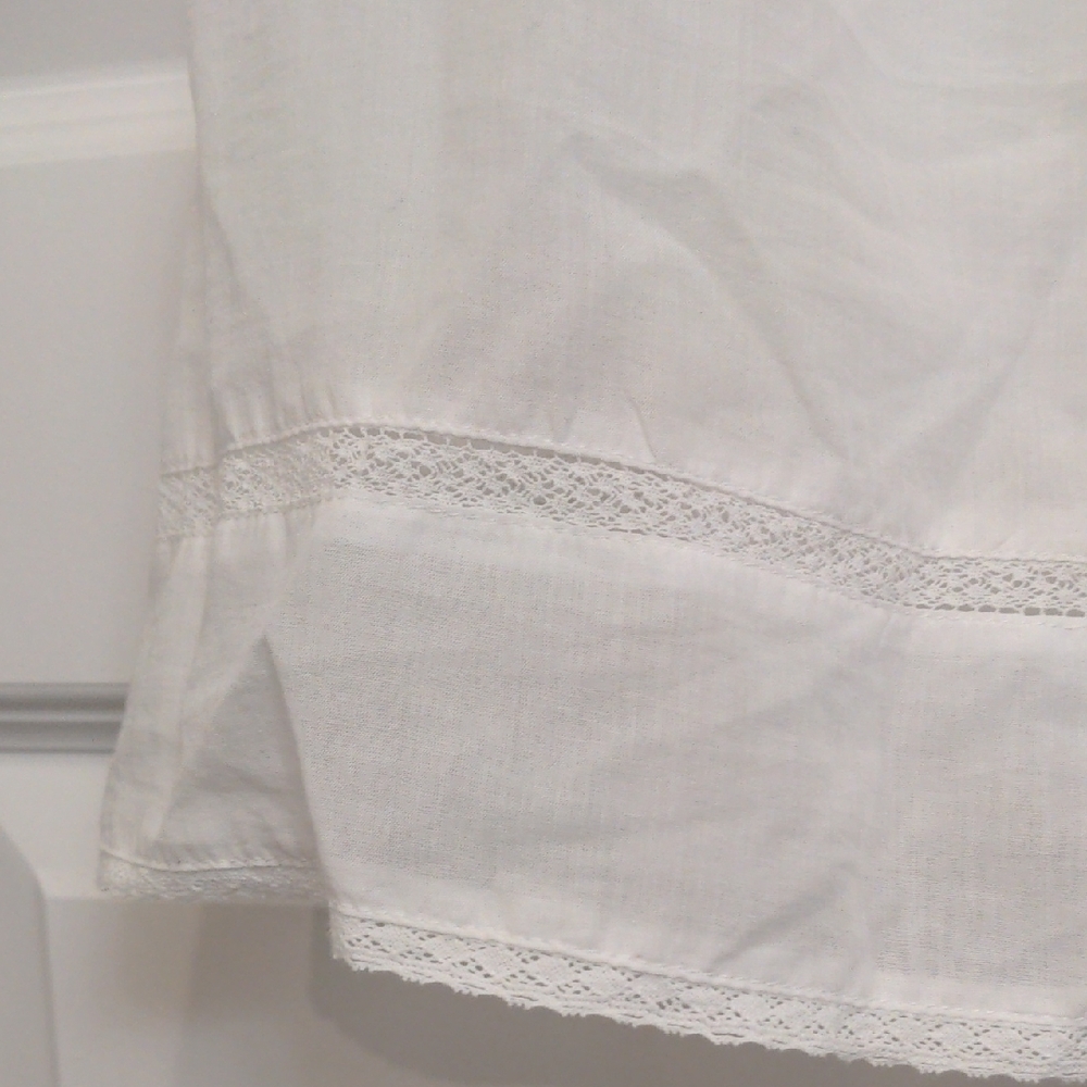 NWT Banana Republic White Ruffle Cap Sleeve Sheer Blouse - Picture 6 of 10